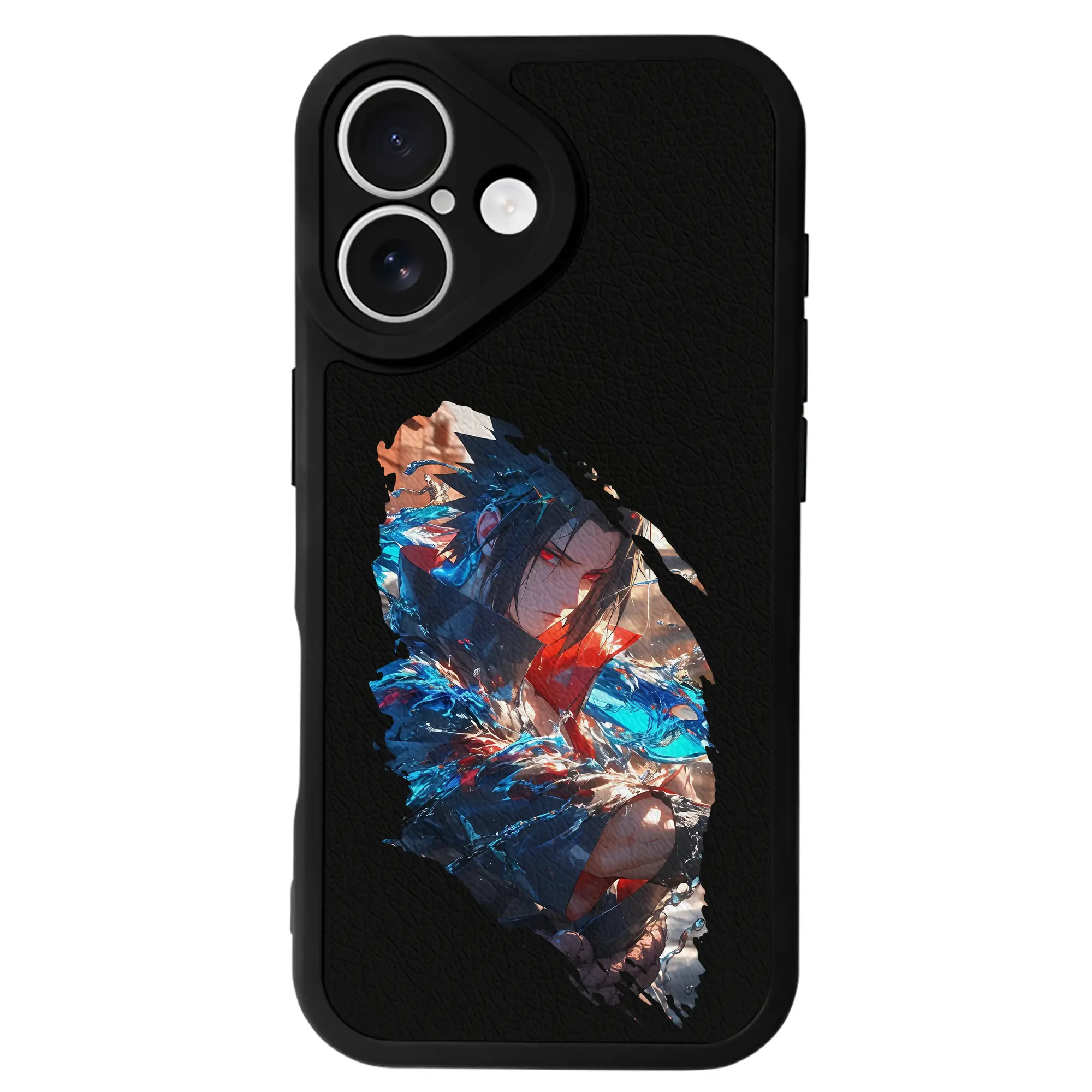 ナルト グッズ うちは サスケ - IPhone 16シリーズ対応 ・ シリコンスマホケース ・ レザー調 ・ 高精度フィット ・ 耐衝撃 ・ ワイヤレス充電対応 ・ 精密カット